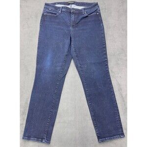 Talbots Flawless Five-Pocket Slim Ankle Jeans Dark Wash Denim Women's Size 10